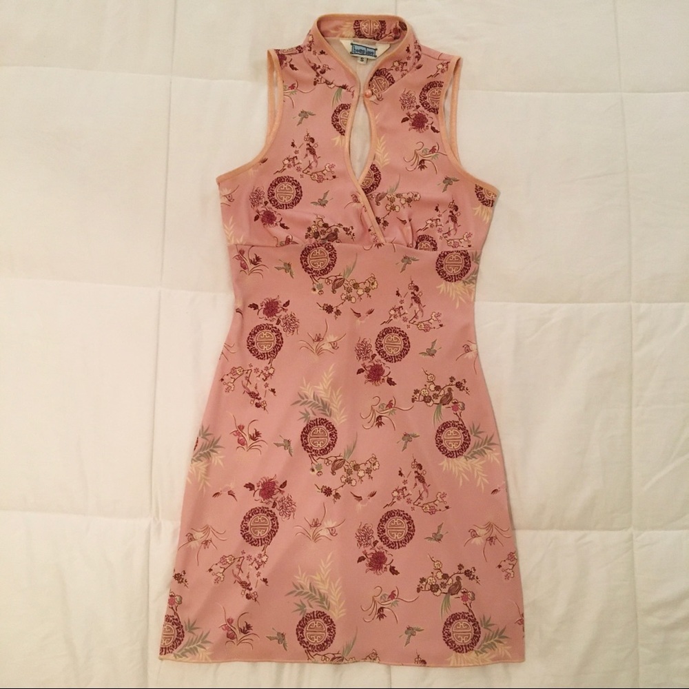 Cheongsam Qipao Pink Mini Dress Size S